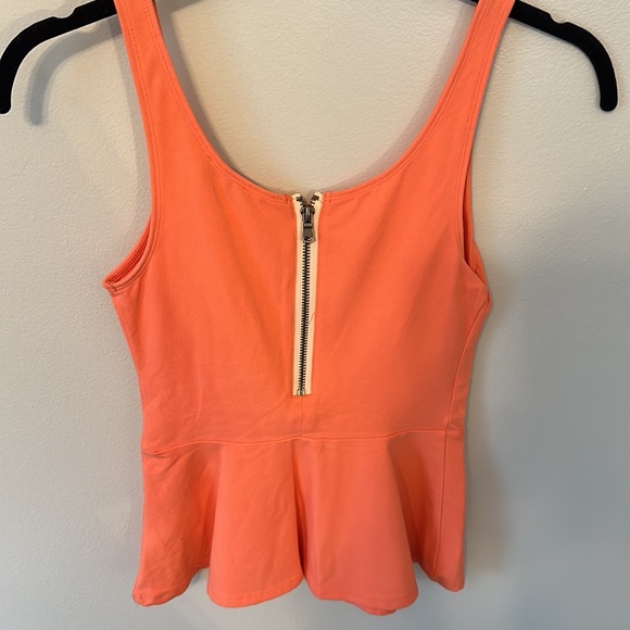 Express orange peplum top. XS - Picture 4 of 4